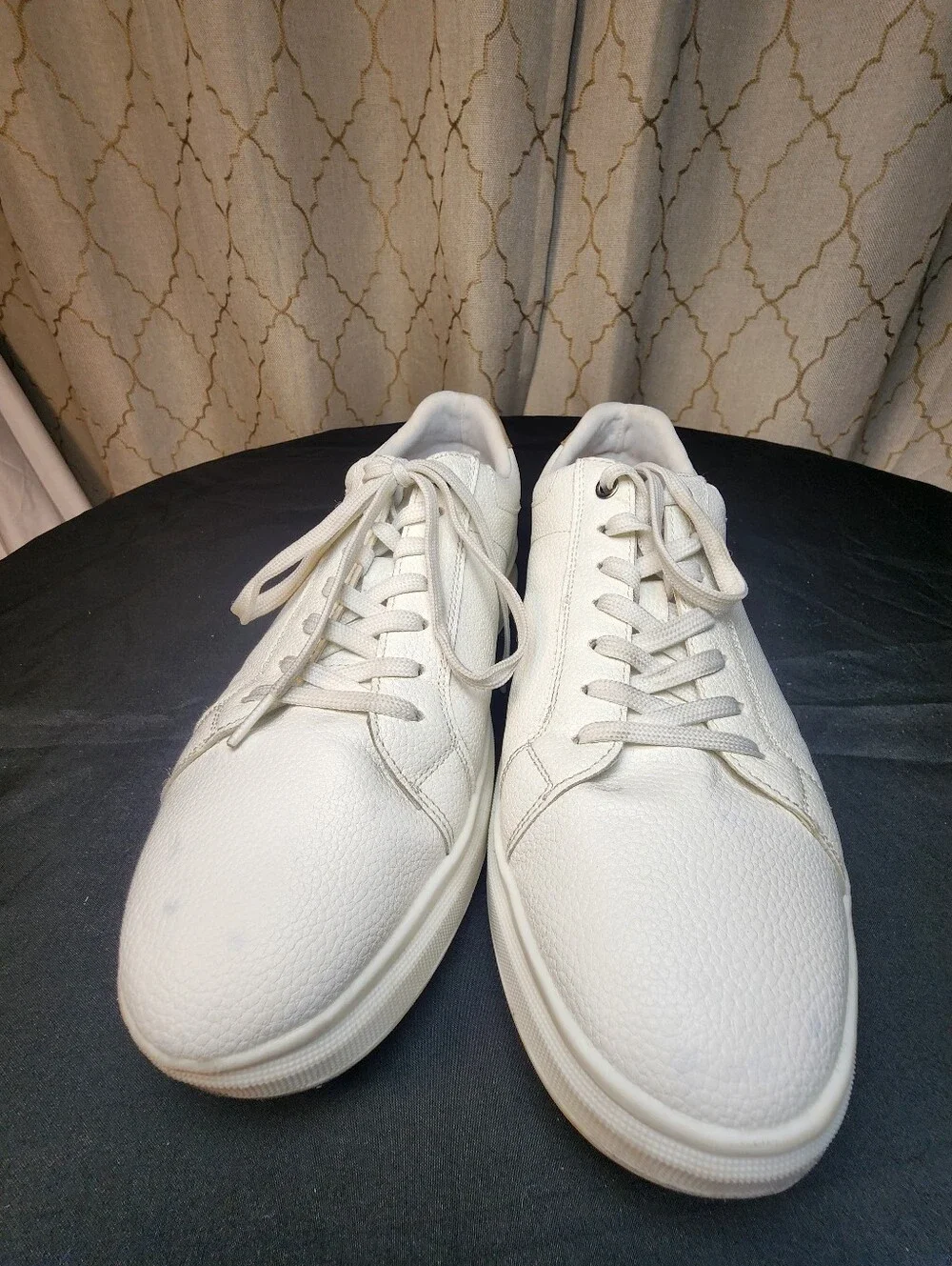 Aldo White Leather Low-Top Sneakers